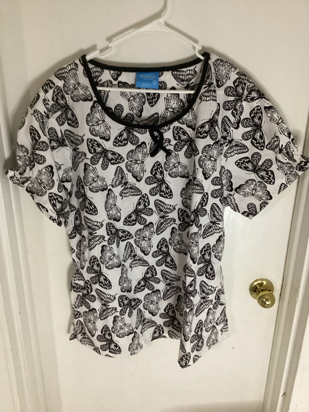 The Scrub Company Butterfly Cinched Waist Scrub Top Size XL
